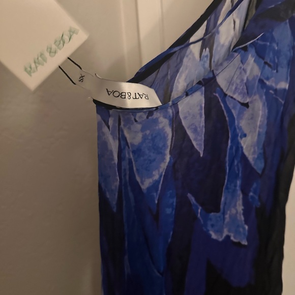 Rat and Boa Carolina dress Blue Floral Backless Swimsuit - Picture 4 of 10